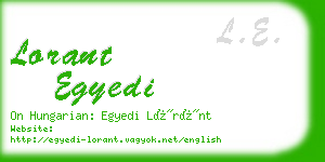 lorant egyedi business card